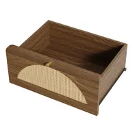 Elevate Your Space with a Walnut Dresser - Modern Design & Rattan Touch for All Rooms 5