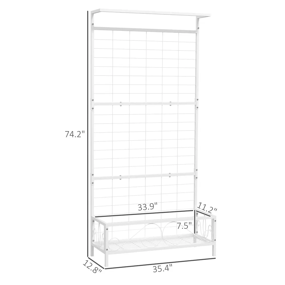 Elevate Your Space with a Tall Metal Plant Stand - Weather-Resistant Trellis for Indoor and Outdoor Use