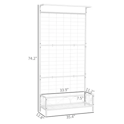 Elevate Your Space with a Tall Metal Plant Stand - Weather-Resistant Trellis for Indoor and Outdoor Use