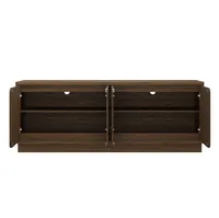 Transform Your Living Room with a Spacious 63-Inch TV Stand - Stylish Walnut Finish & Organized Storage 7