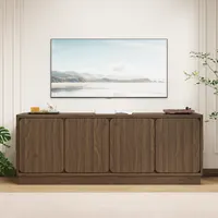 Transform Your Living Room with a Spacious 63-Inch TV Stand - Stylish Walnut Finish & Organized Storage 10
