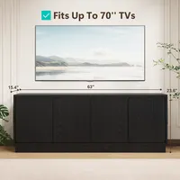 Elevate Your Living Space with This 63 Inch TV Stand Featuring Hidden Storage Solutions 1