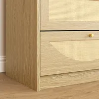 Elevate Your Space with a Natural Finish Dresser - Chic Rattan for Stylish Storage 1