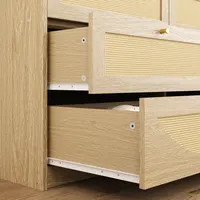 Elevate Your Space with a Natural Finish Dresser - Chic Rattan for Stylish Storage 7