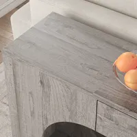 Transform Your Space with a Grey Wood Console Table – Minimalist Design with Storage Solution 6