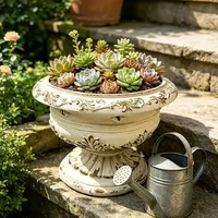 Transform Your Garden with an Antique White Planter - Durable Magnesium Oxide Design for Vibrant Flowers 7