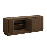 Transform Your Living Room with a Spacious 63-Inch TV Stand - Stylish Walnut Finish & Organized Storage 1
