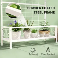 Elevate Your Space with a Tall Metal Plant Stand - Weather-Resistant Trellis for Indoor and Outdoor Use 2
